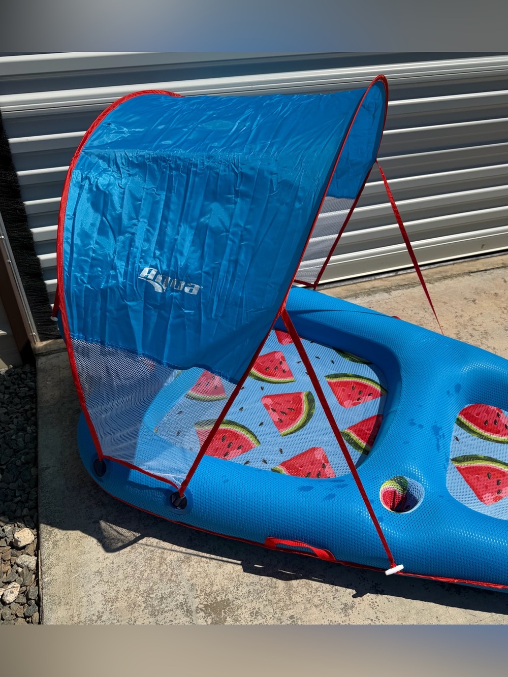 Aqua Ultimate Sunshade Recliner Ultra-Comfortable Mesh Covered Pool Lounge Float - Picture 2 of 11